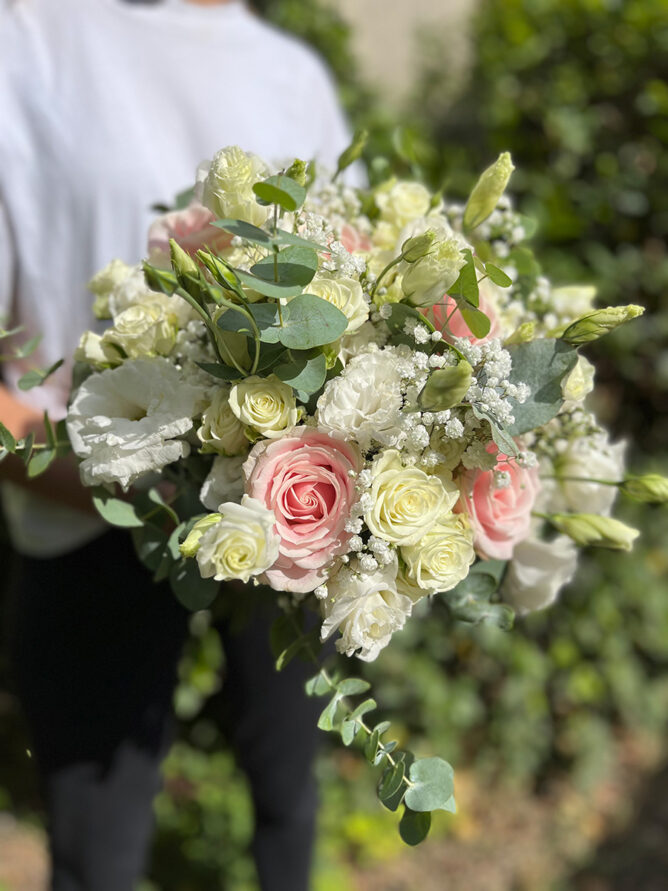 bouquet composé Azur Roses-BO007