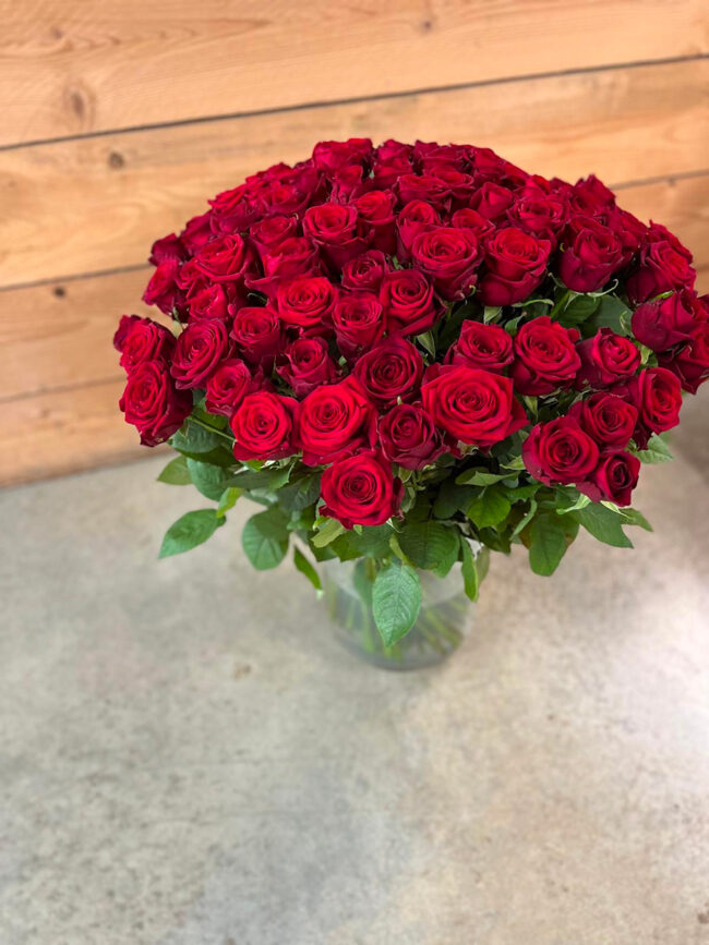 bouquet composé Azur Roses-BO008