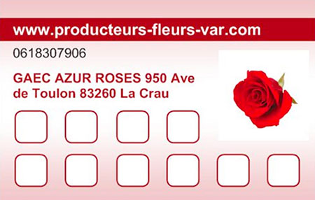 carte-de-fidélité-Azur-Roses-producteur fleur var toulon