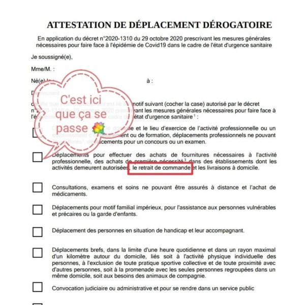 attestation déplacement covid19 novembre 2020