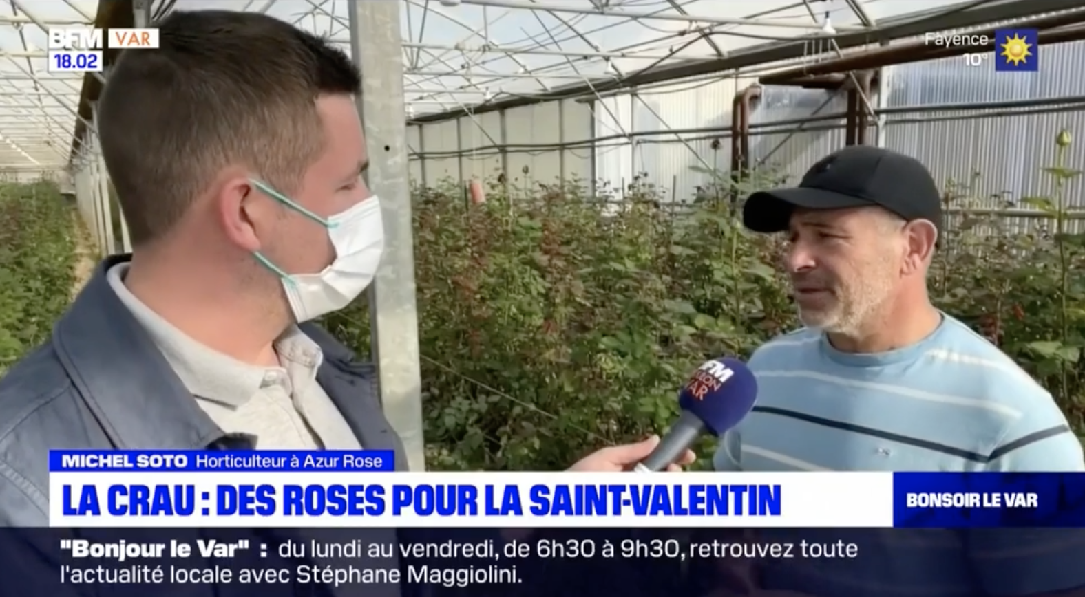 michel soto gaec azur roses interviewé par BFM TV Var