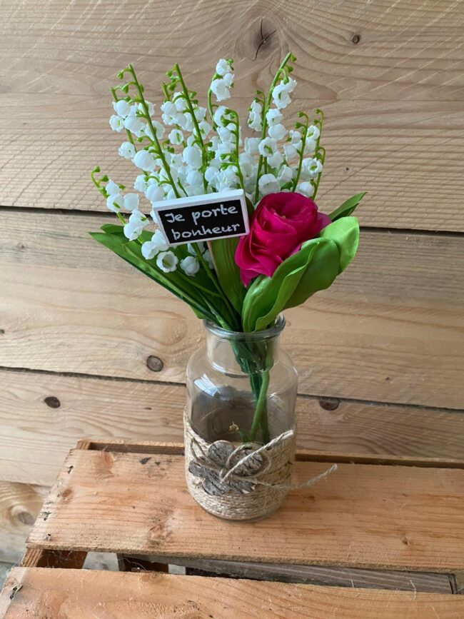 brin de muguet et pivoine Azur Roses producteur fleur Var-4 brin de muguet pivoine rose Azur Roses producteur fleur Var