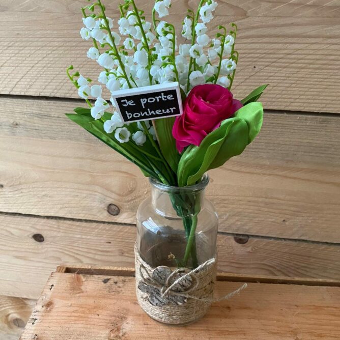 brin de muguet pivoine rose Azur Roses producteur fleur Var
