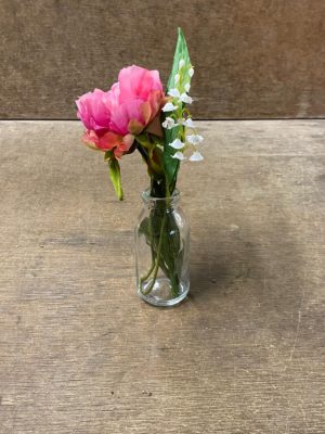 brin muguet et pivoine Azur Roses producteur Var vase