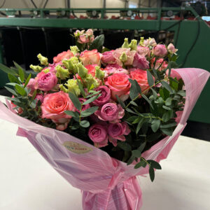 bouquet bulle Azur Roses-BU001