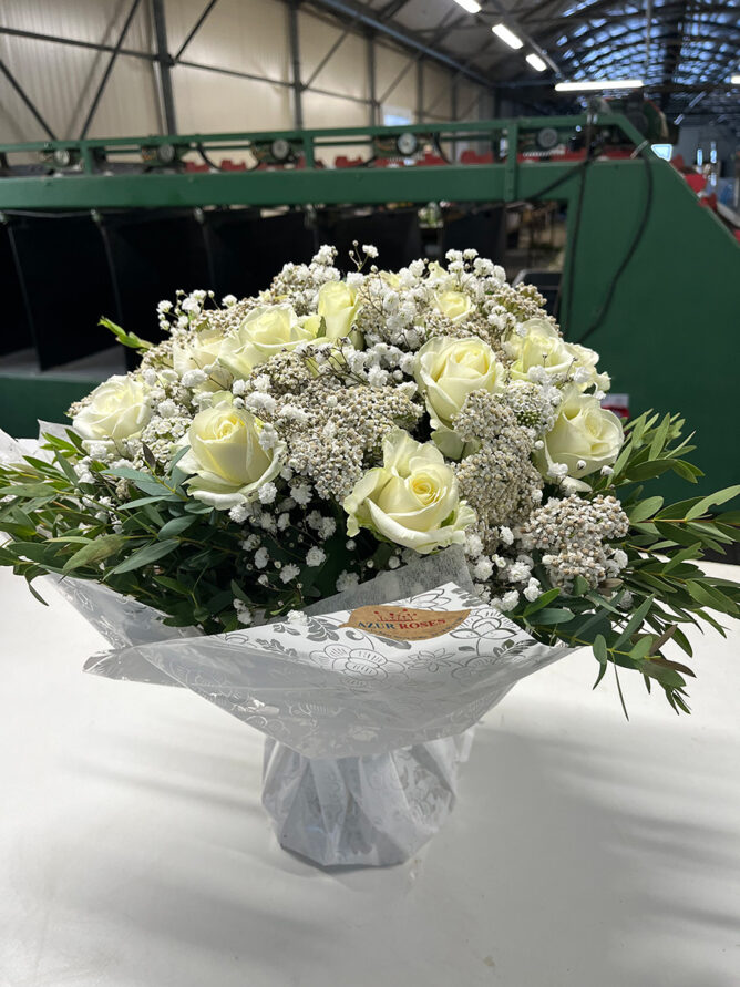 bouquet bulle Azur Roses-BU002