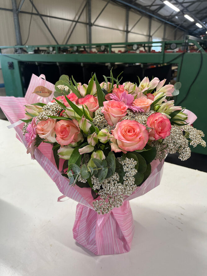 bouquet bulle Azur Roses-BU003