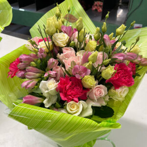 bouquet bulle Azur Roses-BU004