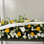 composition fleur deuil Azur Roses producteur à La Crau Var