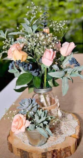 composition fleurs mariages Azur Roses producteur à la La Crau Var